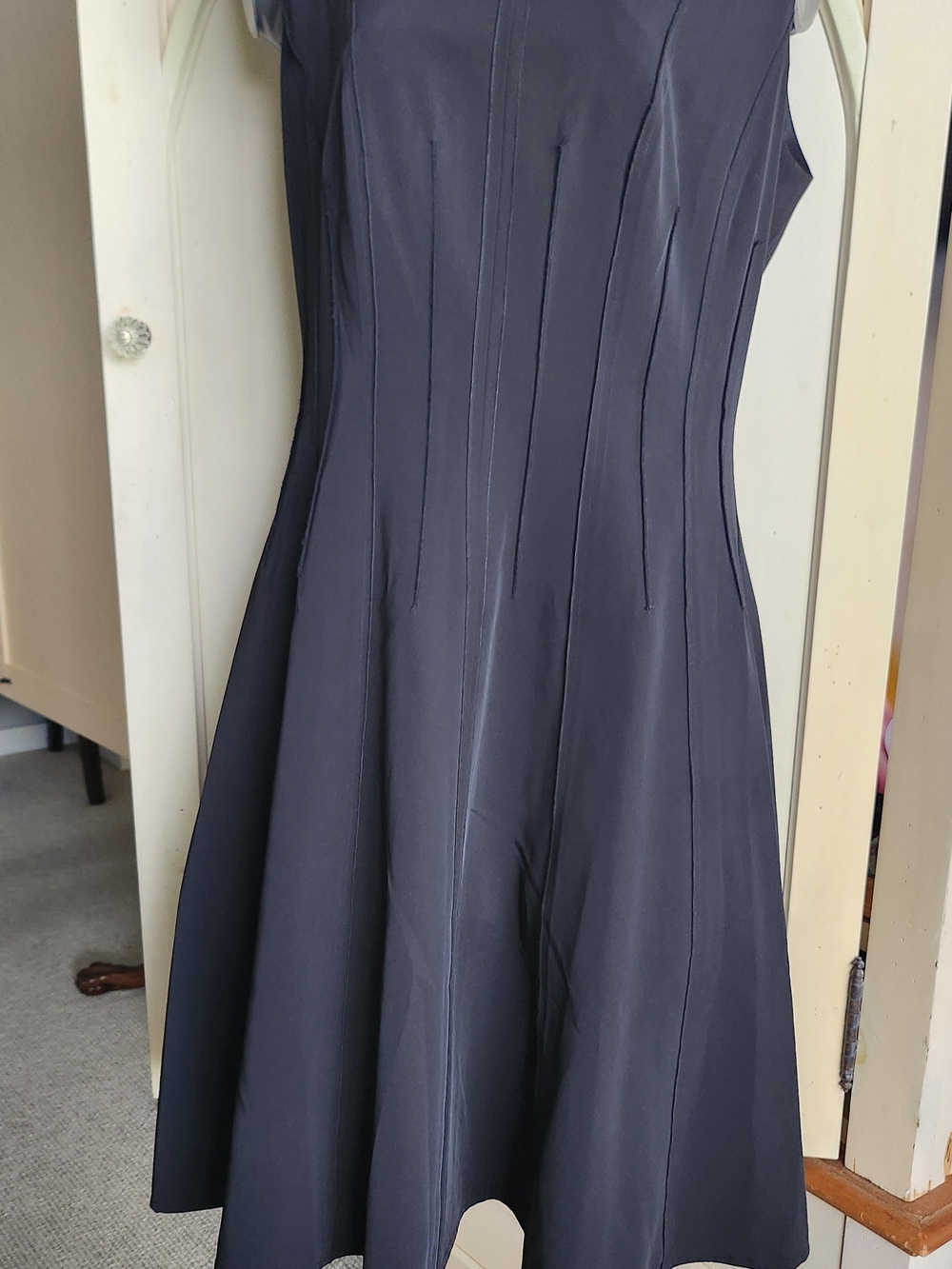 Calvin Klein Black Sleeveless Fit-and-Flare Midi Dress
